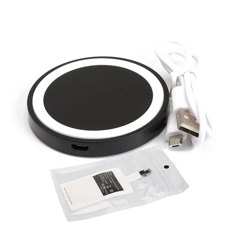 Qi Certified Wireless Charger for Cell Phone Wireless Charging Pad Black