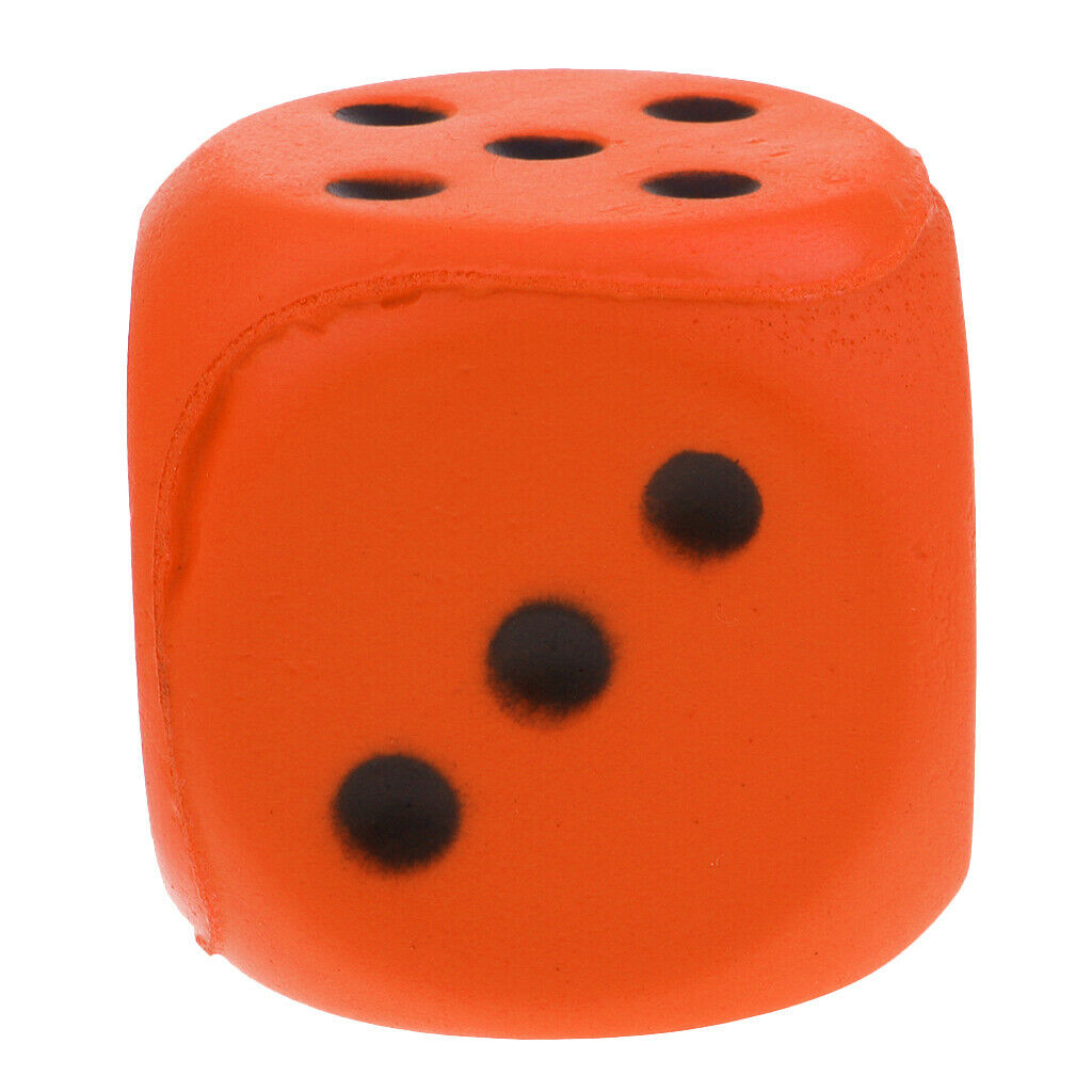 Sponge Dice Foam Dot Dice Children Playing Dice for Math Teaching Orange for