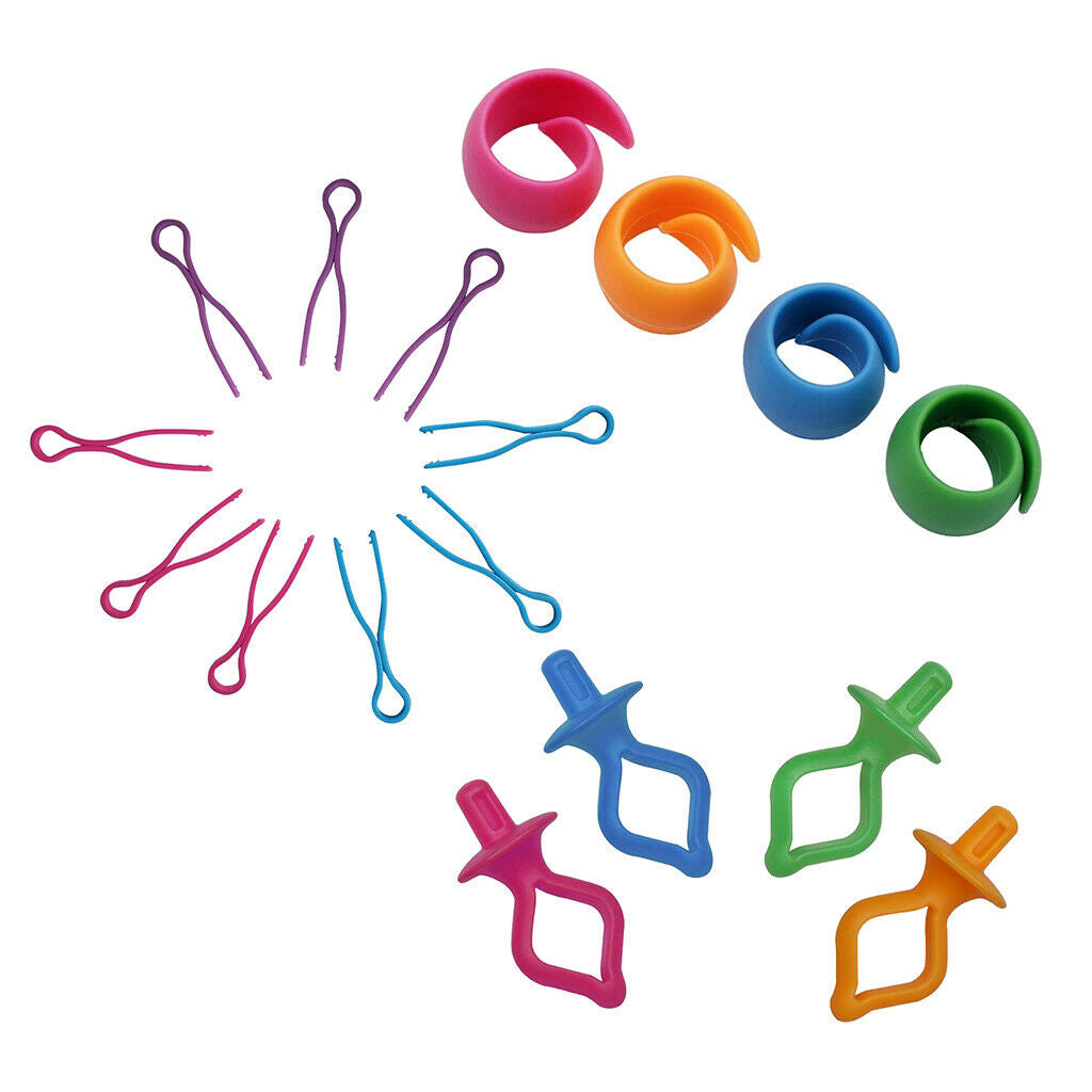 130 Pieces Mixed Colors Silicone Bobbin Holders Clip Clamps Thread Spool Hugger