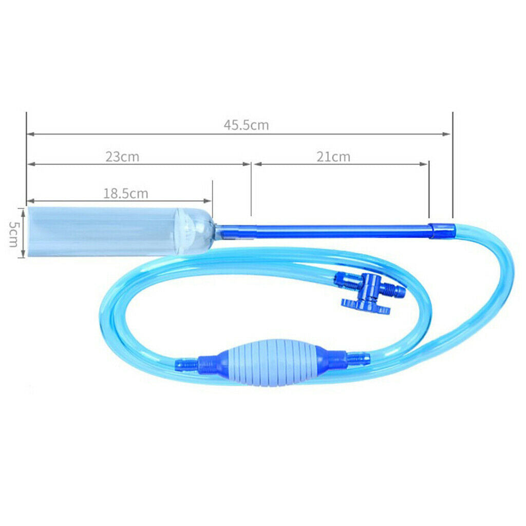 Aquarium Siphon Pump Gravel Filter Fish Tank Cleaner w/ Inbuilt Strainer