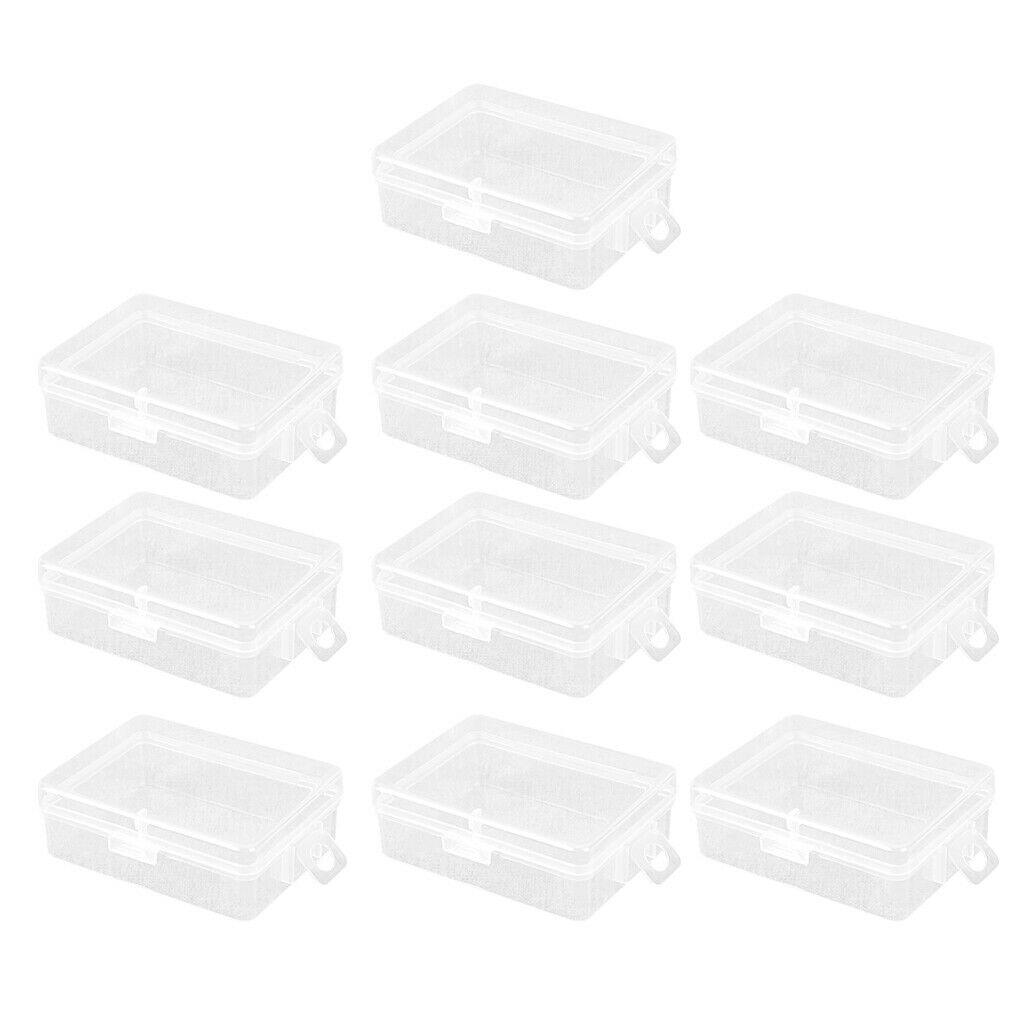 10pcs Clear Plastic Small Storage Box Box
