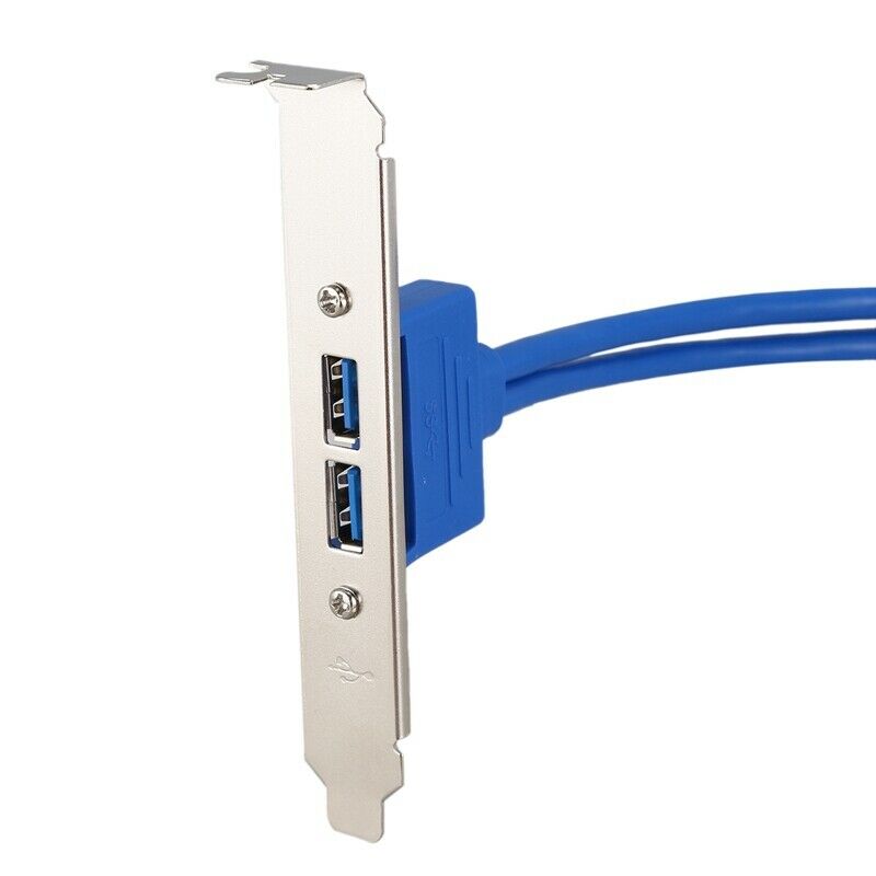 50cm 20 Pin Header Cable to USB 3.0 Type A Female PCI Bracket G8F9F9