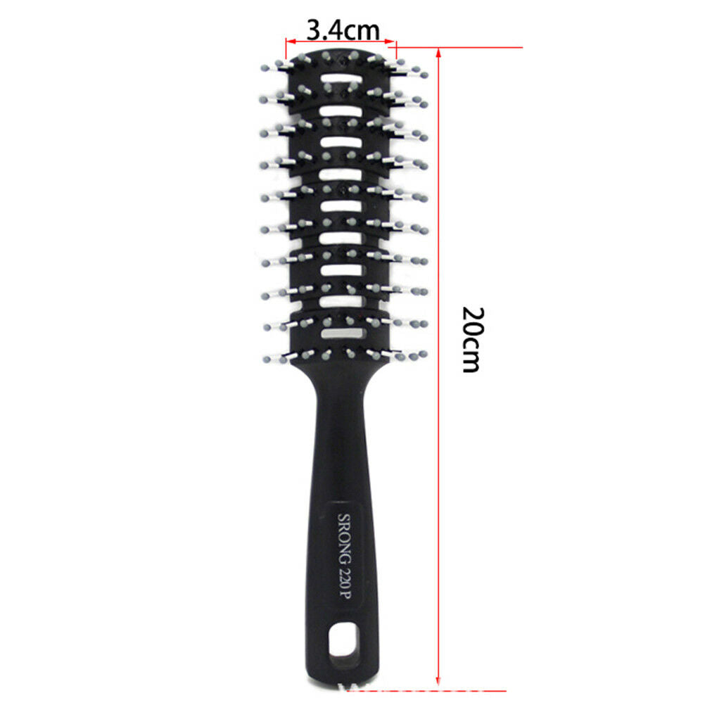 1XFashion Men Hair Brush Ceramic Iron Round Comb Barber Dressing Salon St.l8