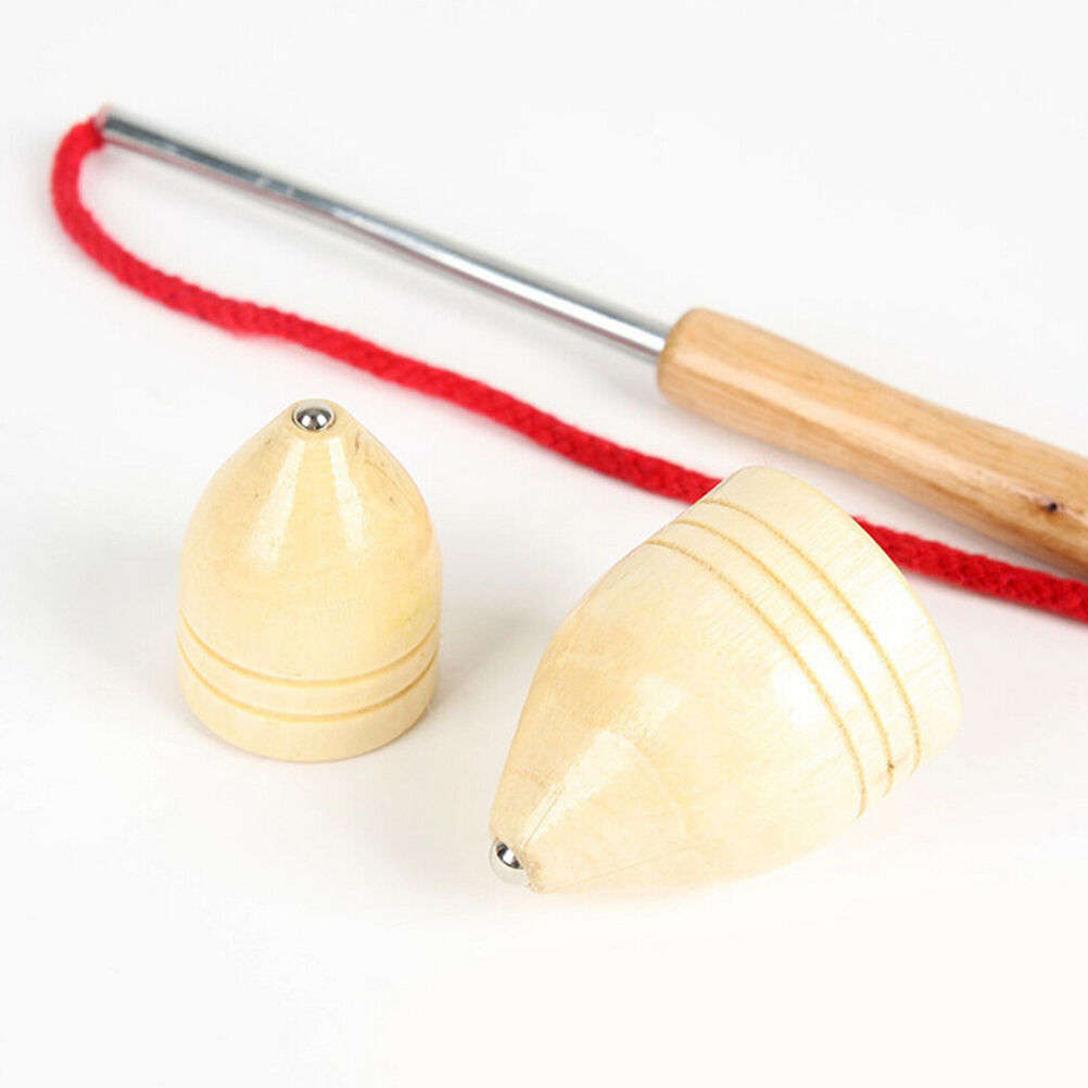 1 Set Wooden Gyro Spinning Top Gyroscope Peg-Top Chinese Classic Kids T C.l8