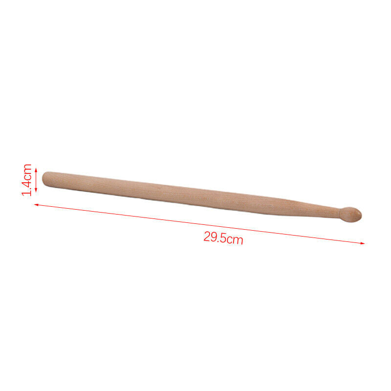 1Pair Lightweight Music Children Maple Wood Oval Tip Drum Sticks AccessoriesDD