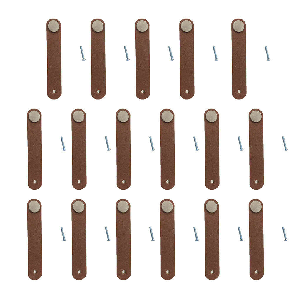 17x Leather Furniture Door Handle Nordic Pull Handle Knob for Door Cabinet A