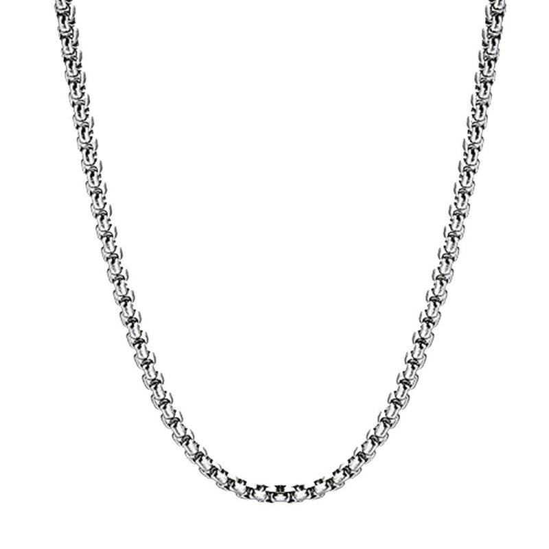 Glossy Shiny Stainless Steel Cube Chain Choker 60cm/ 23.6 inch Necklace Hip Hop