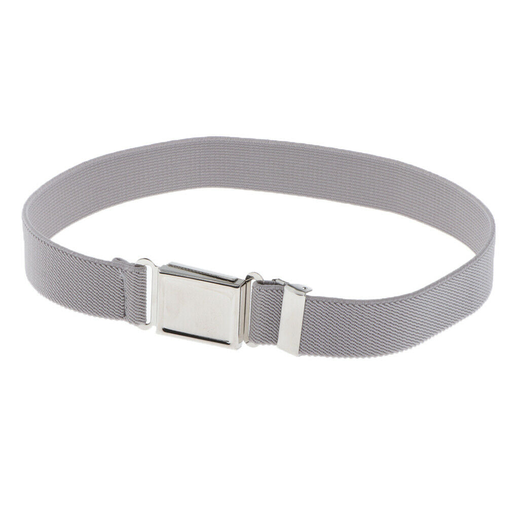 22inch Kid Canvas Web Belt with Magnetic Buckle for School Uniforms Gray