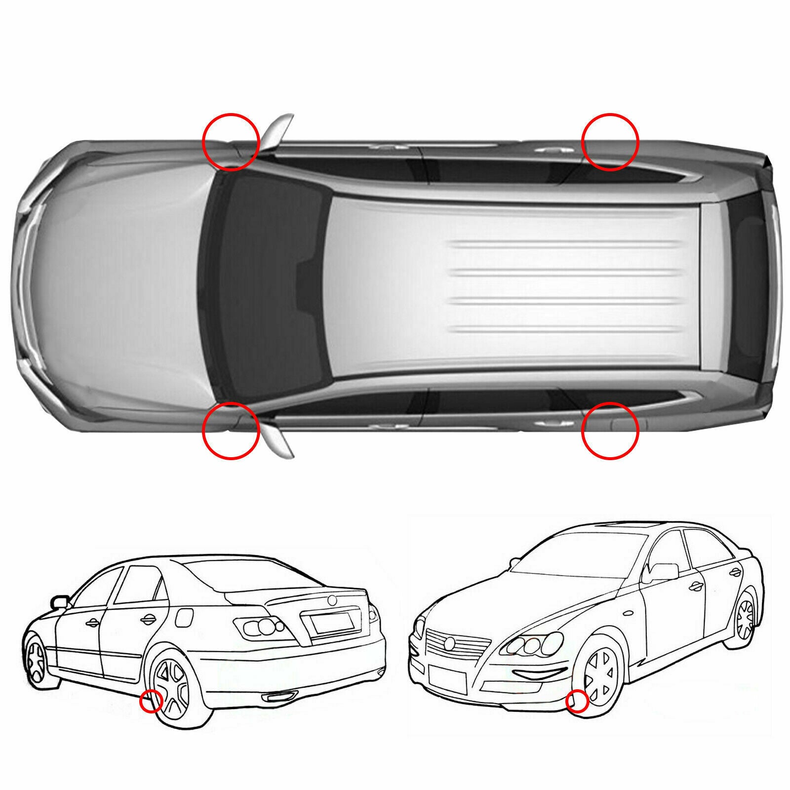 4PCS Car Fender Mud Flaps Mudguards Splash Guards For Pickup Van Truck UNIVERSAL