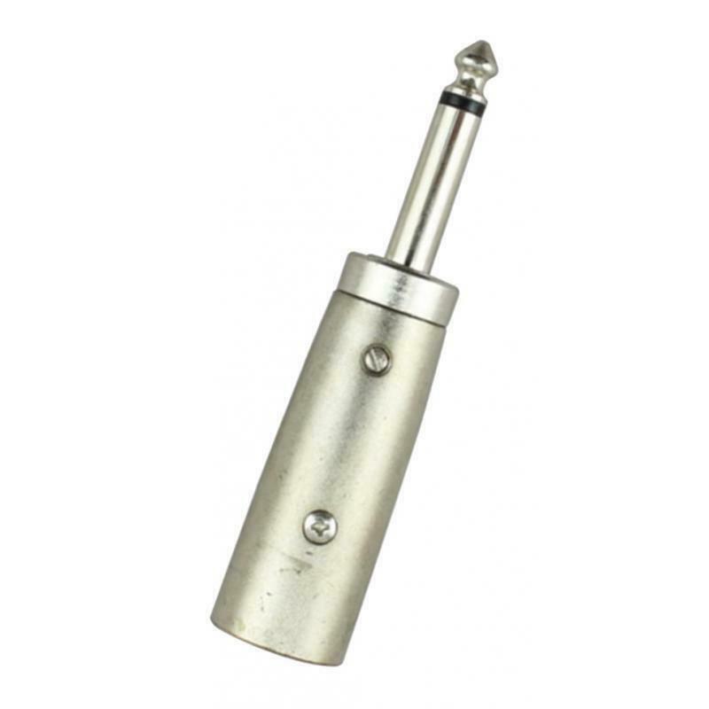3 Pin XLR Male to 1/4" 6.35mm Mono Male Jack Audio Cable Mic DJ PA Adapter