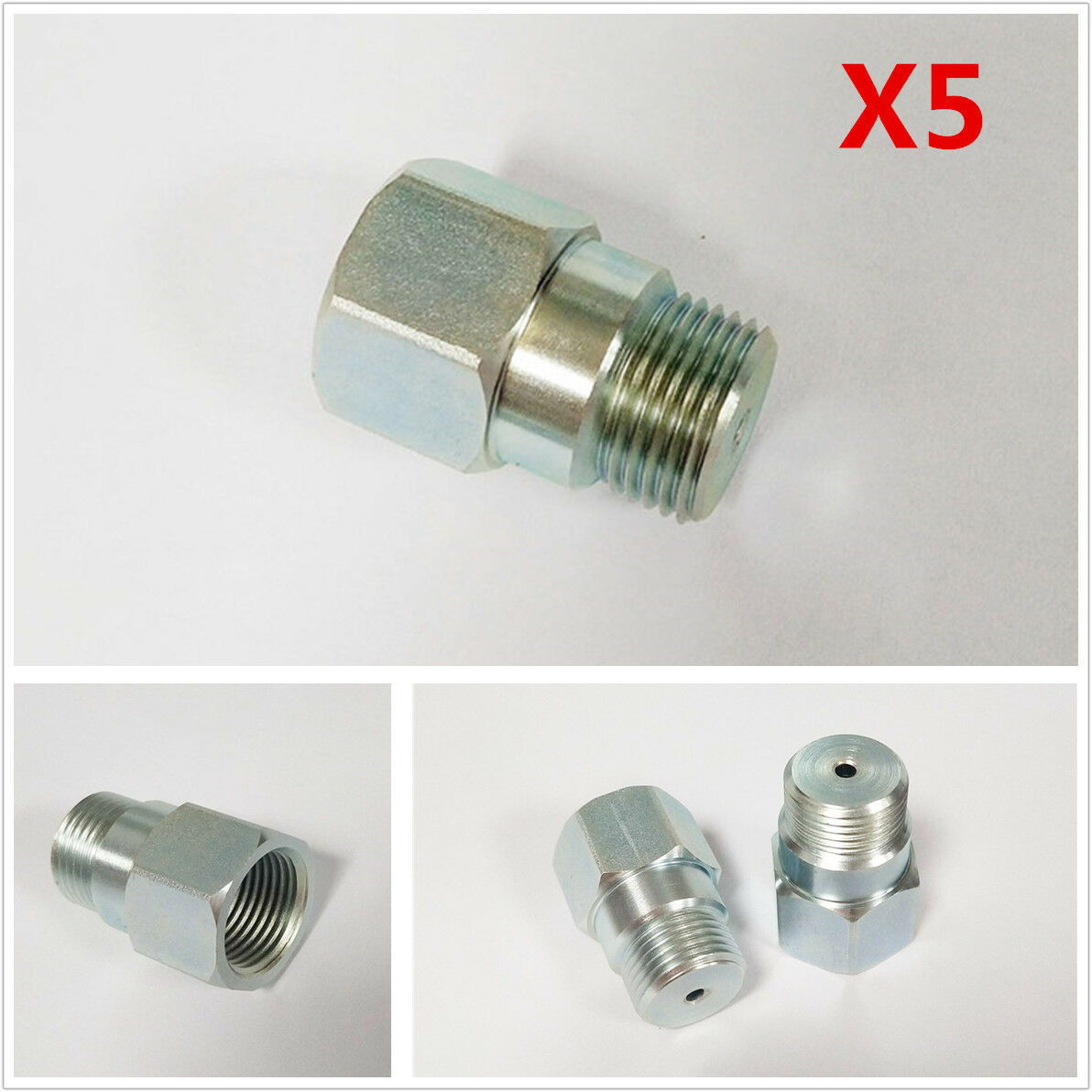5Pcs Universal M18 X 1.5 O2 Extension Adapter Car Oxygen Sensor Extender Spacer