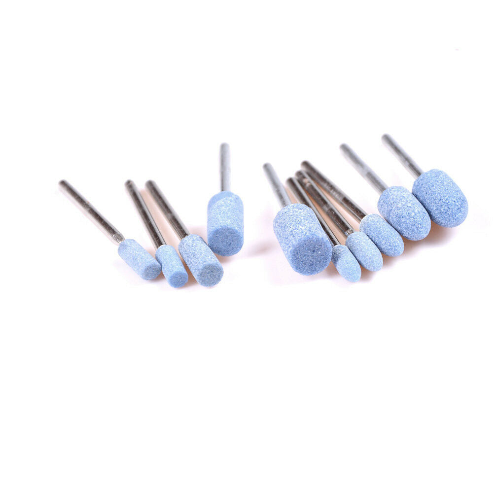 10X 4-10Mm Abrasive Mounted Stone Grinding Burr Wheel For Grinder Rotary Tool DD