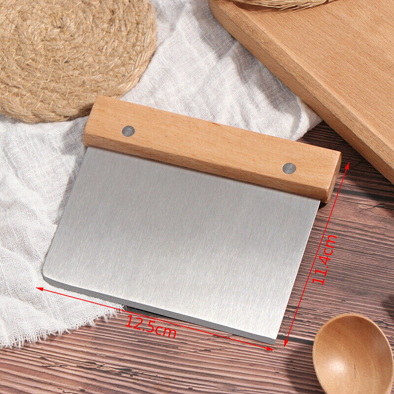Dough Scraper Stainless Steel Pizza Cutter Kitchen Bakery Tools Cake Tool.l8