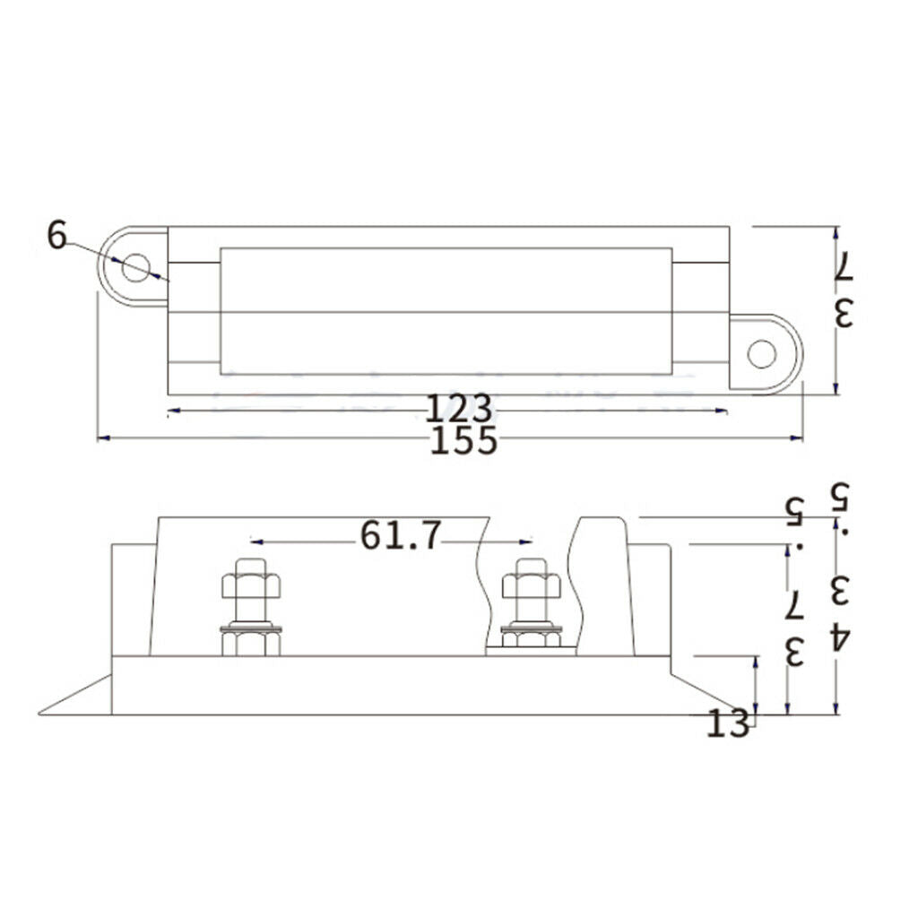 New Boat Marine Stainless Steel Bus-Bar Electrical Terminal Junction 6P 100A