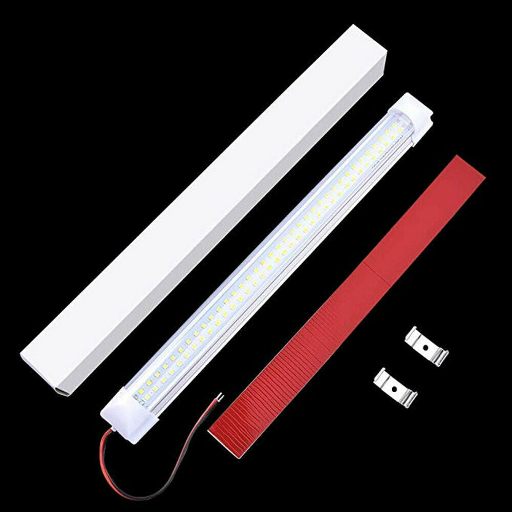 72 LED Interior Light Strip Kit Bar Car Van Bus Caravan ON/OFF Switch 12V