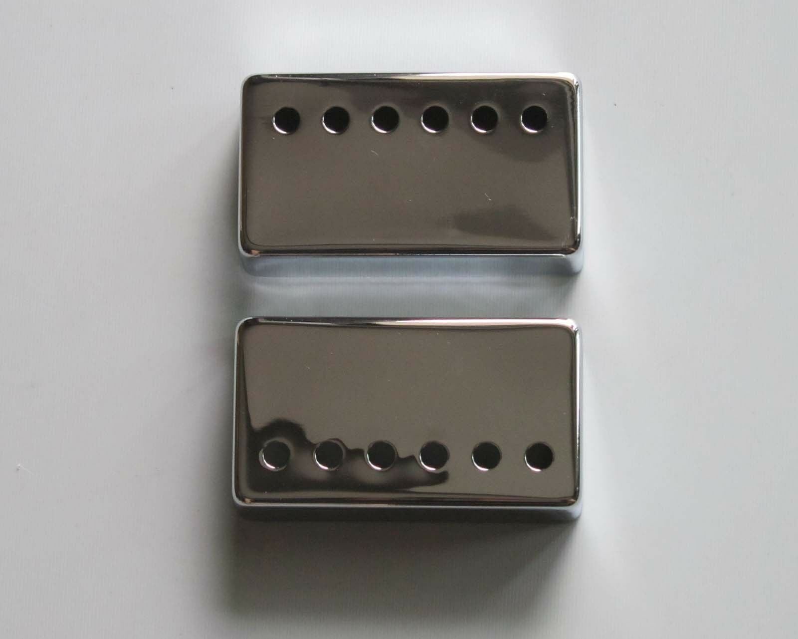 2x Chrome 52mm Pole Spacing LP Humbucker Guitar Pickup Covers fits Les Paul