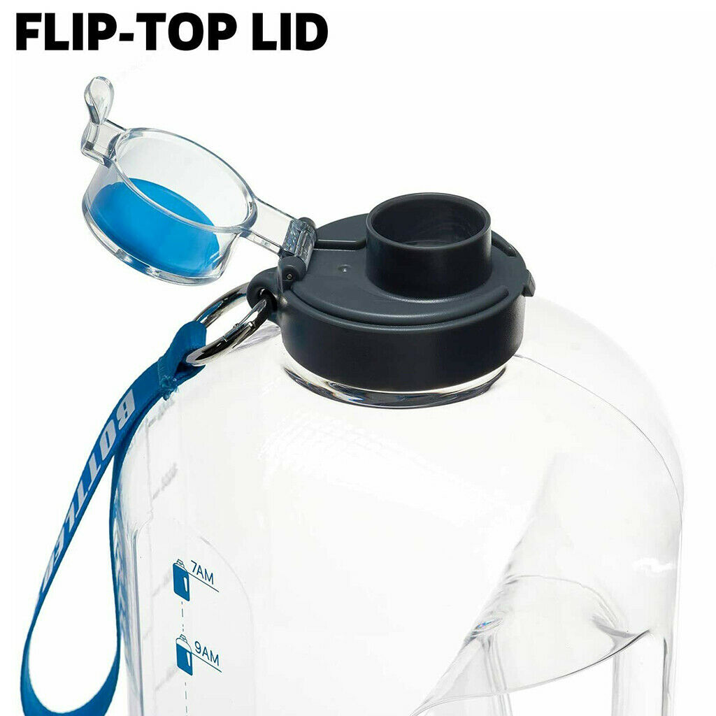 Pack of 2 Water Bottle with Motivational Leak-Proof Big Jug for Gym Camp