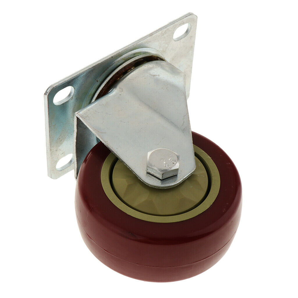 1 Piece 3inch PVC Jujube Wheel Rubber Single Wheel Casters Furniture Casters