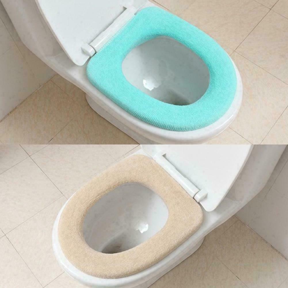 Bathroom Toilet Seat Closestool Washable Soft Warmer Pad Cushion BEST Cover B0P5