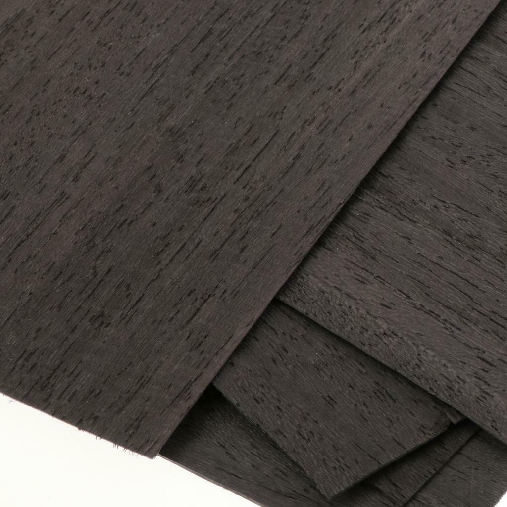 5x Classic Guitar Wood Head Veneer DIY Replacement Parts Accs Balck Wood