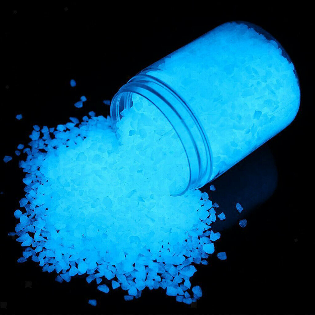 100g Glow in The Dark Pebbles Luminous Stones for Walkway Garden Decor Blue
