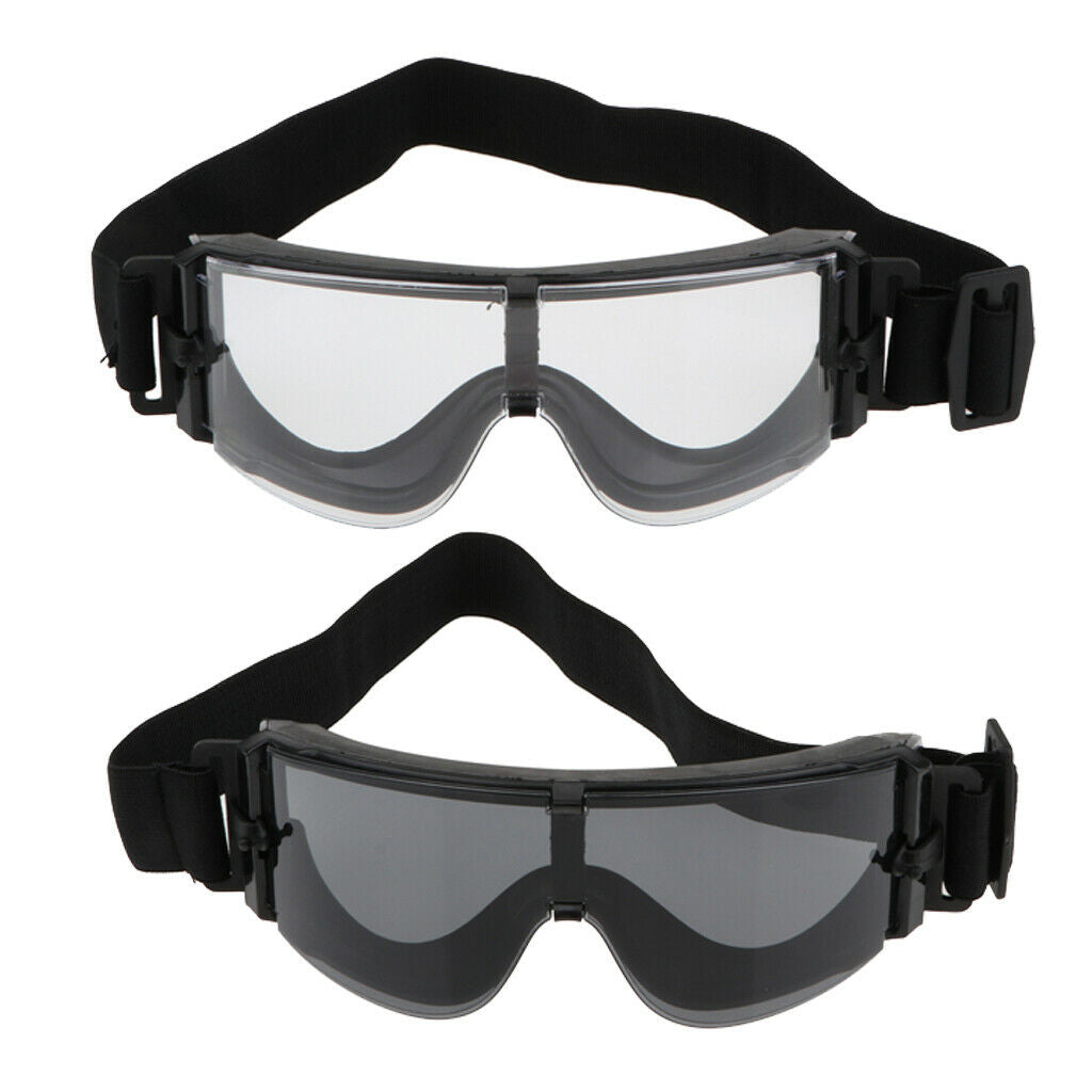 2Pcs Men Women Windproof Scratch Resistant Combat Goggles for Cycling Climbing