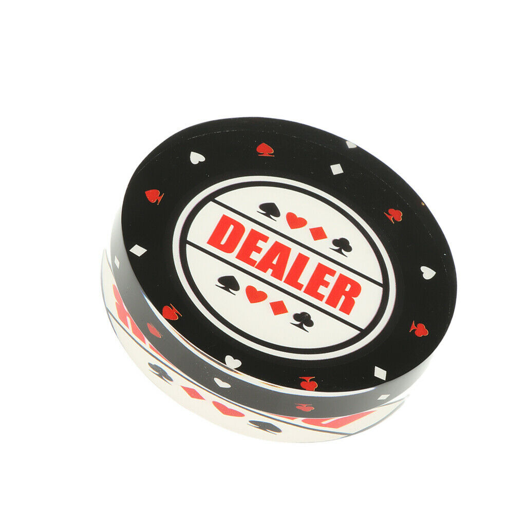 Acrylic croupier button washer for casino table game