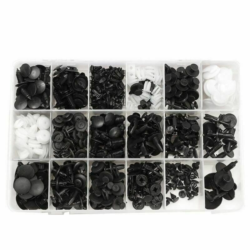 415pcs 18 Sizes Push Pin Rivet Bumper Door Panel Clip Retainer Fastener For Ford