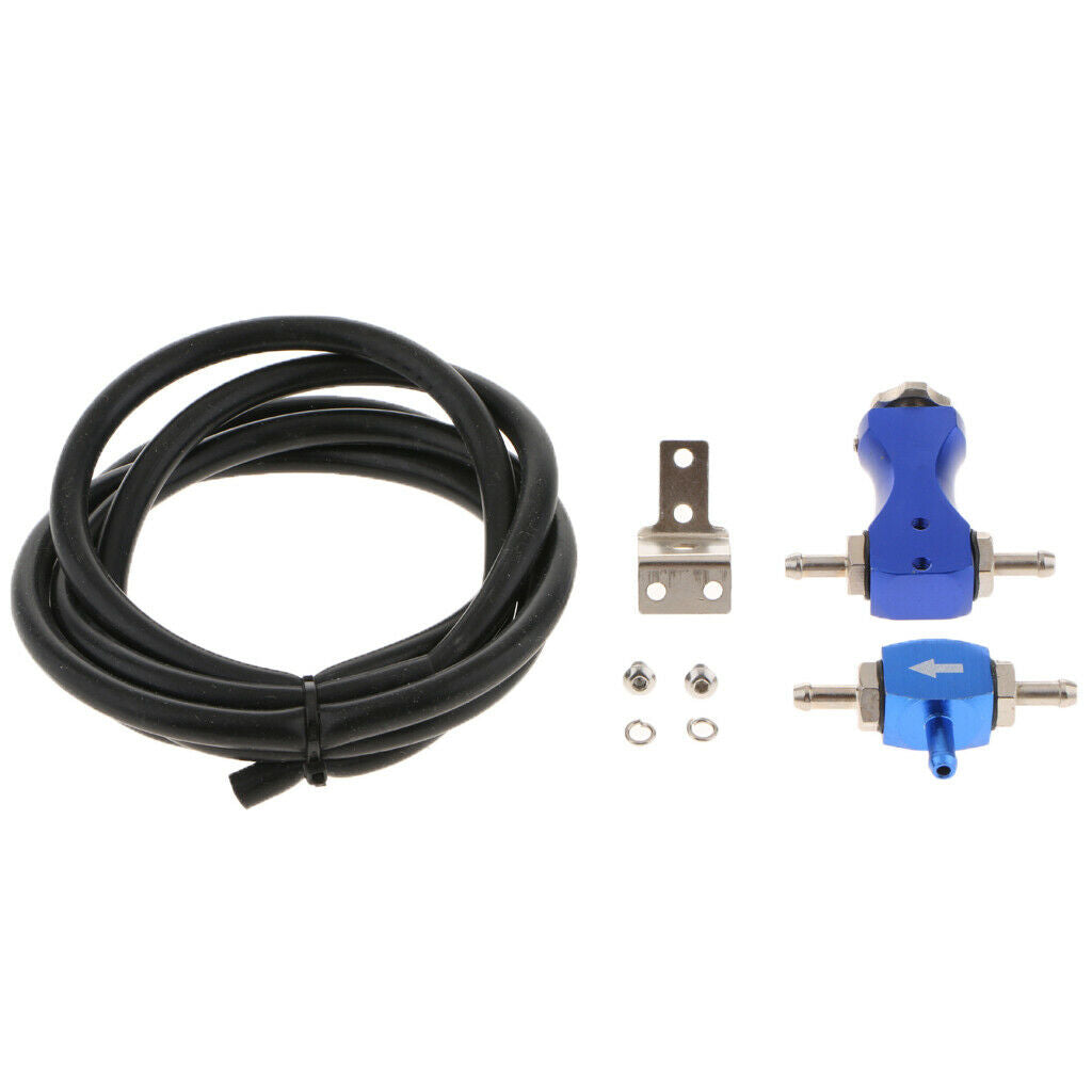 Adjustable Manual Turbo Boost Controller Turbocharger Bilateral Valve Blue
