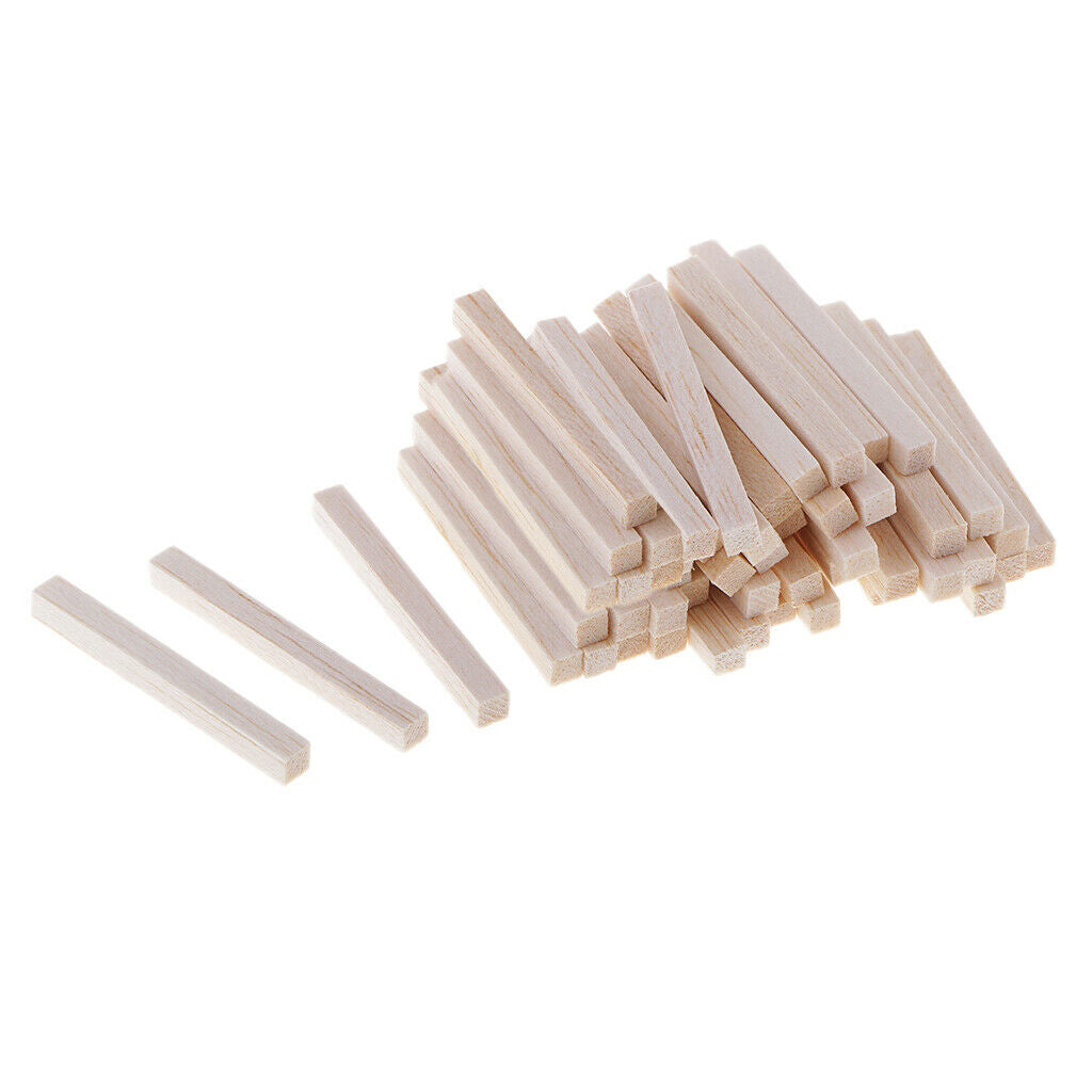 2X Balsa Wood Blocks DIY Modelling Craft Wood Working Materials 60pcs 5x5x50mm