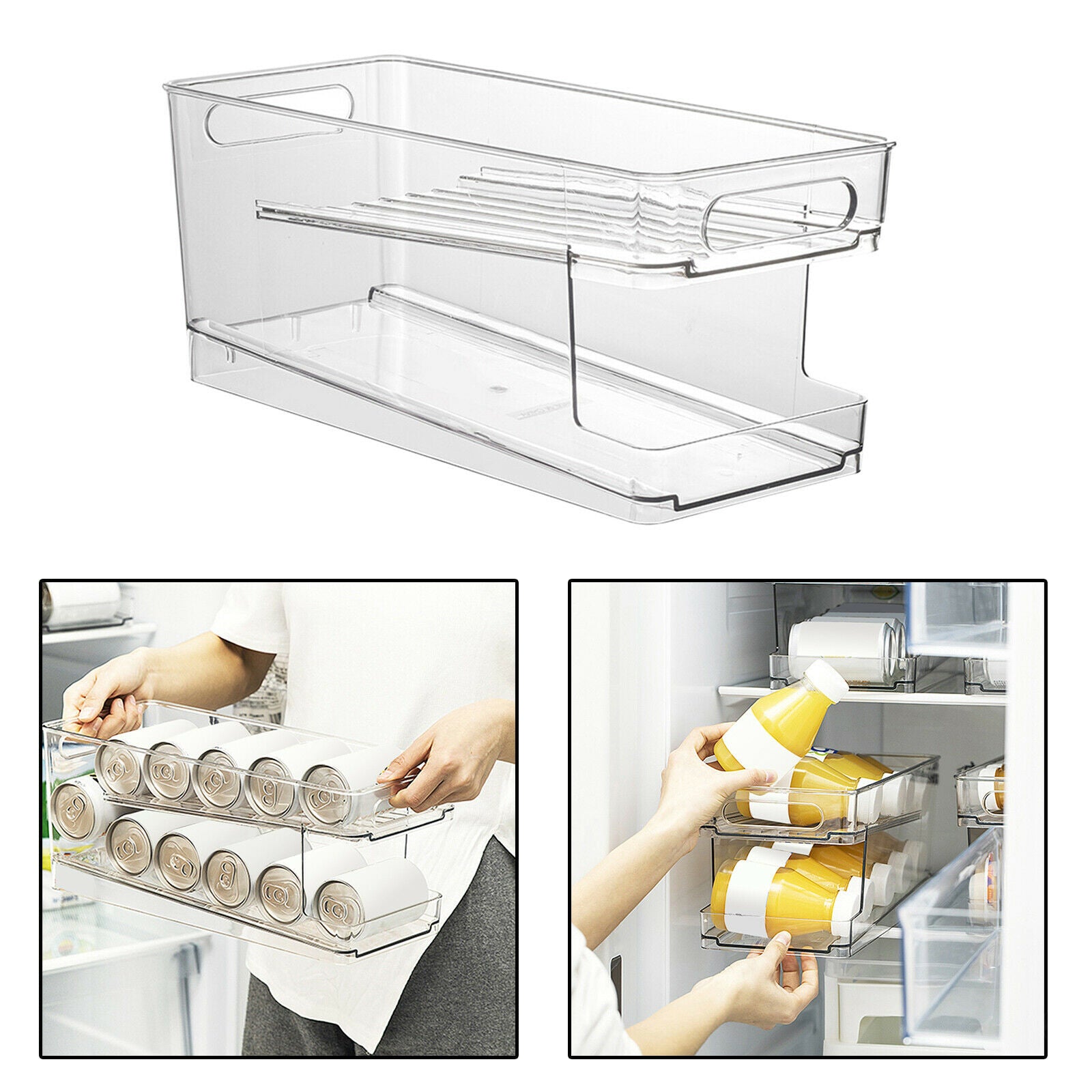 Fridge Cans Storage Cases Bottle Drink Beverage Holder Carrier Space Saving