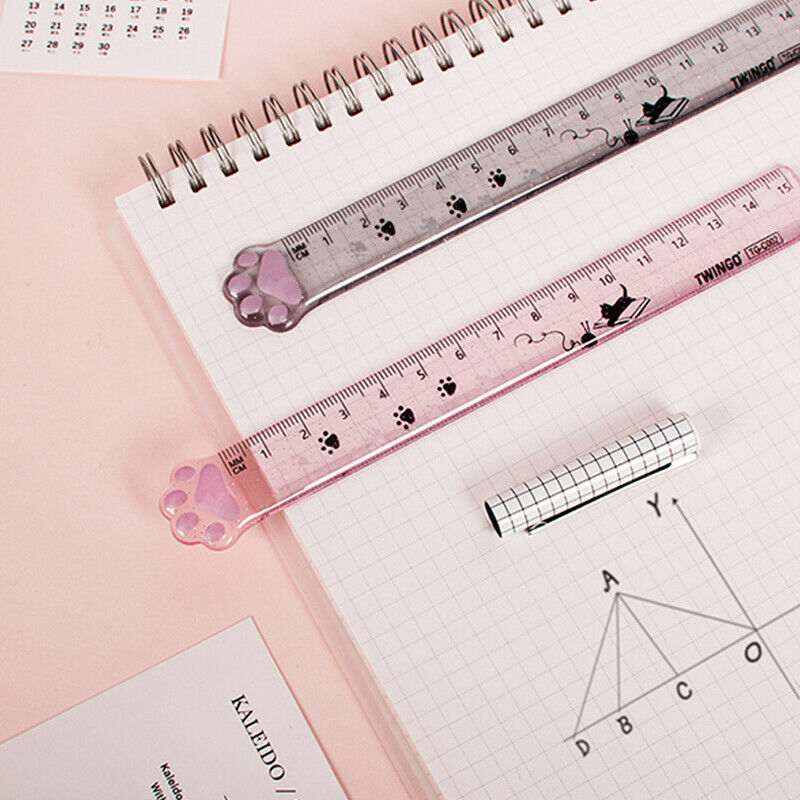 Cat Paw Plastic Straight Rulers School Office Supplies Planner Accessor TnY KX