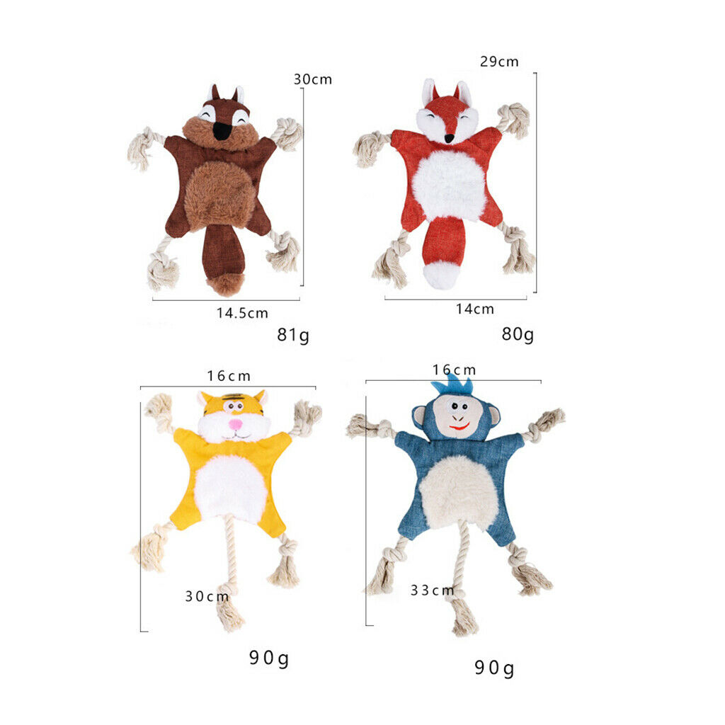 Chew Teeth Cleaning Sound Play Bite Toys For Medium Large Dogs Puppy Foxes