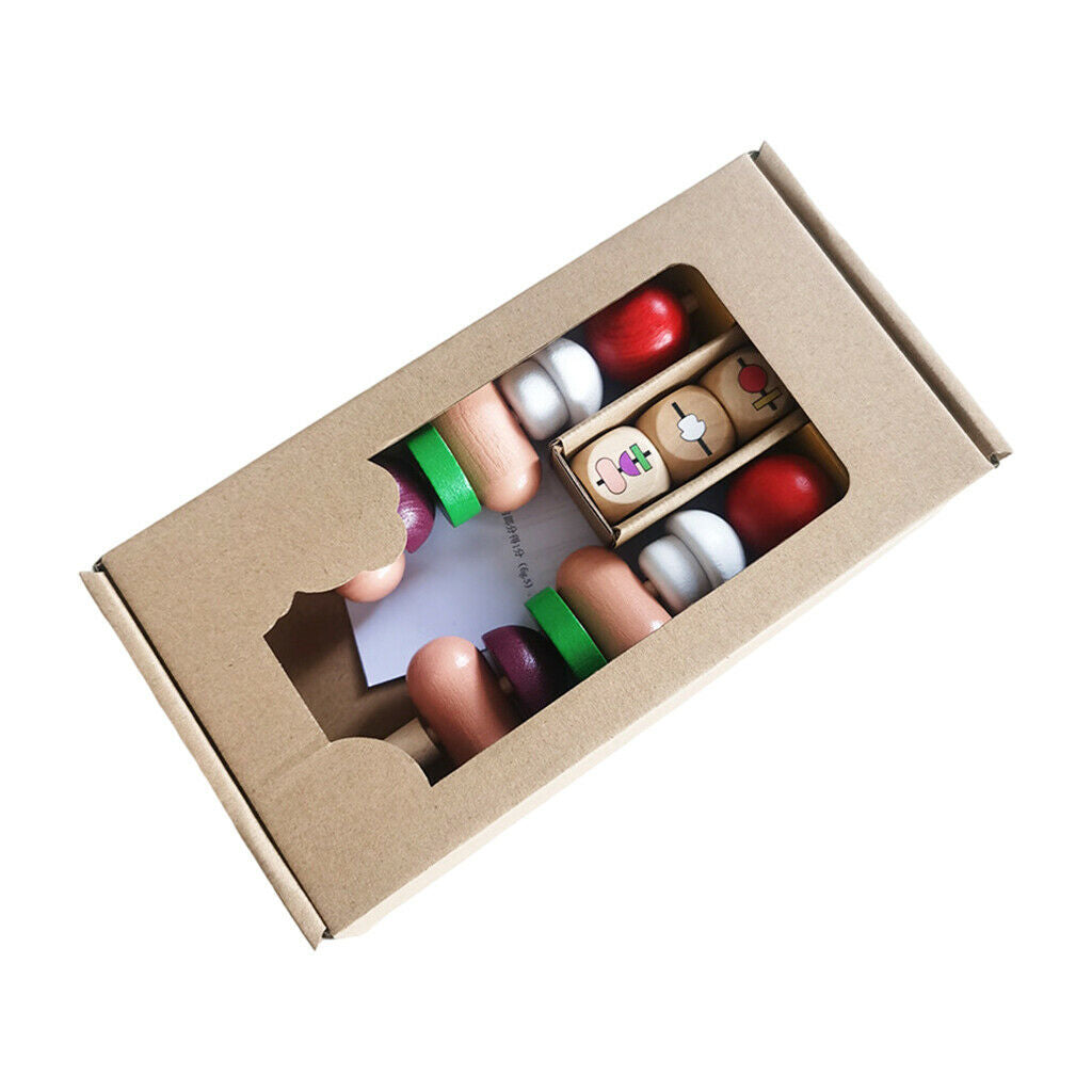 Colorful Building Blocks Toys Sequence Sausage Skewers Memory Training Game