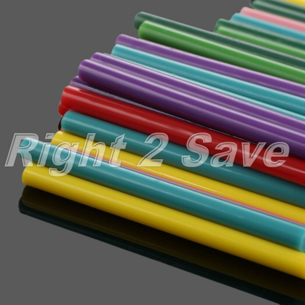 50Pcs 7mm*100mm Hot Melt Glue Gun Sticks EVA Glitter Powder 10 Colour DIY Crafts