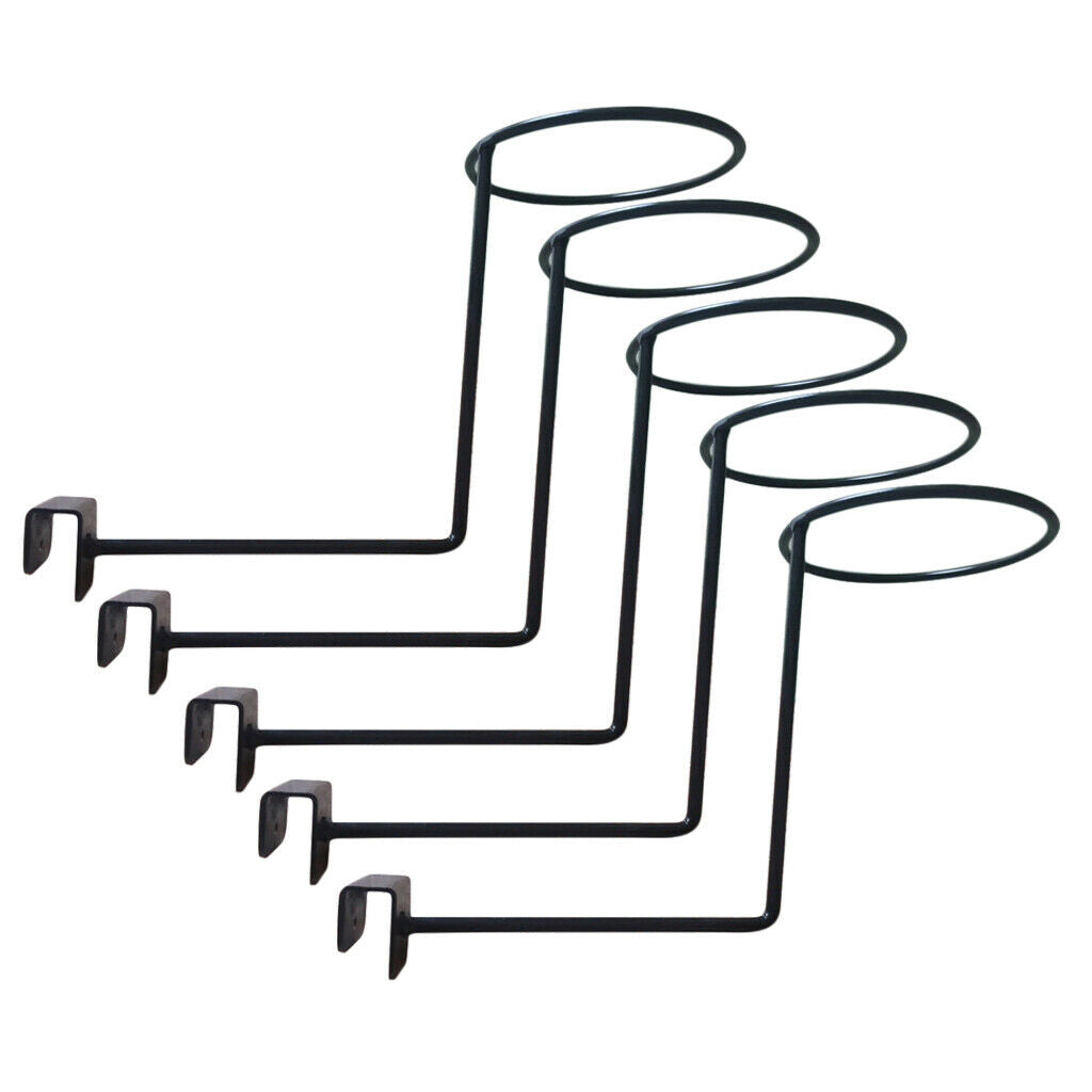 5 Pcs Motorcycle Helmet Holder Wall Hanger Metal Rack Wall Mounted Black