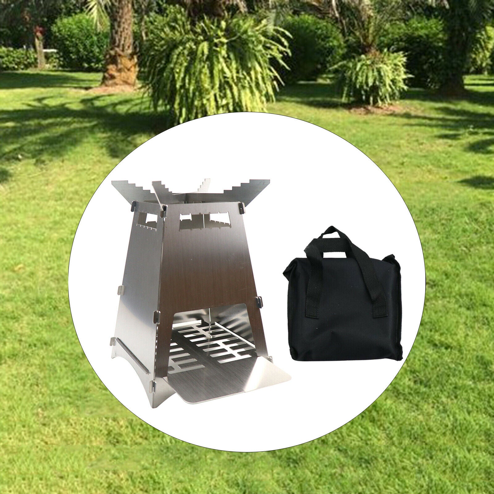 Portable Foldable Wood Stove Outdoor Camping Wood Burning Stove Outdoor