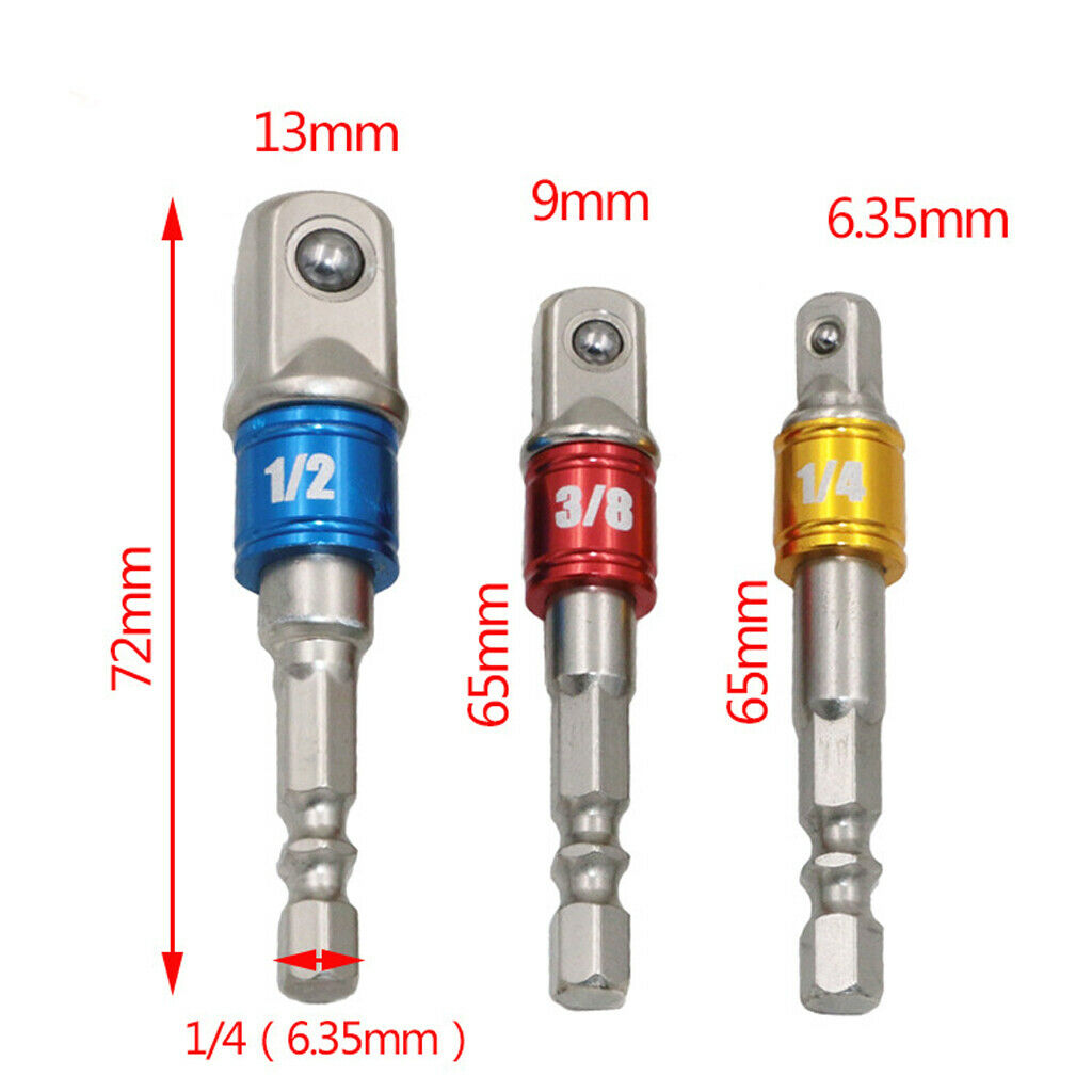 2  Hexagonal Extension Plug Adapter Kit Square Head Manual Screwdriver