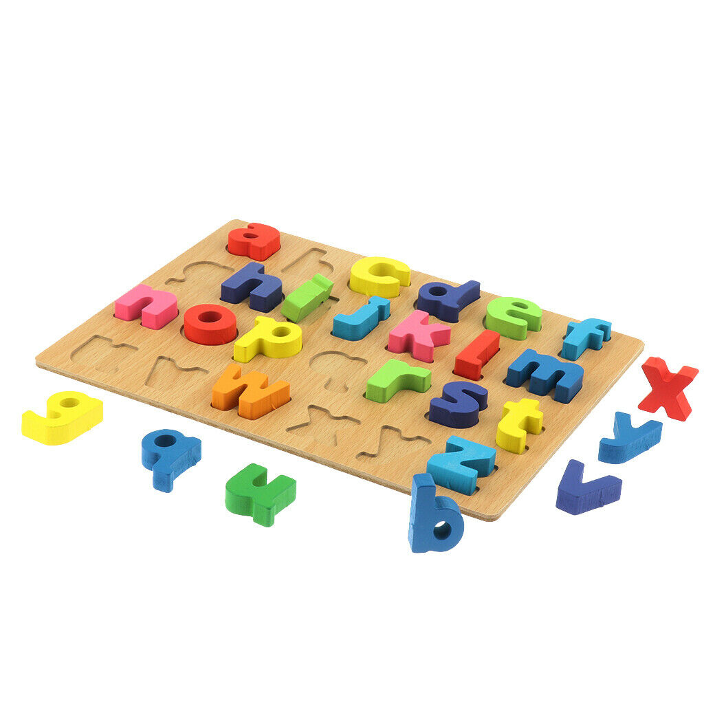 Kids Alphabet Lowercase Letter Puzzle Jigsaws Chunky Blocks, Educational