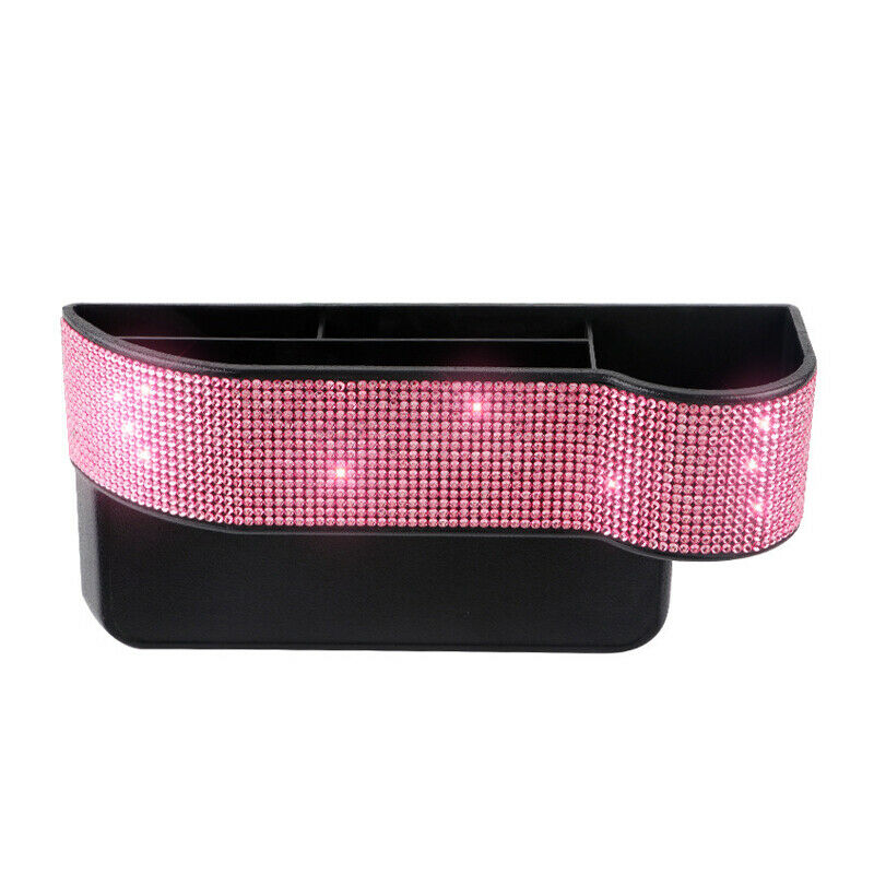 2X Car Seat Side Organizer Shine Diamond Storage Box SUV Multi Pocket Cup Holder