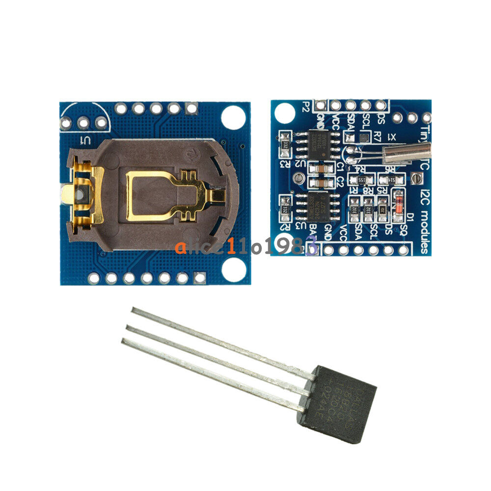 Arduino I2C RTC DS1307 AT24C32 Real Time Clock Module+DS18B20 Temperature Sensor