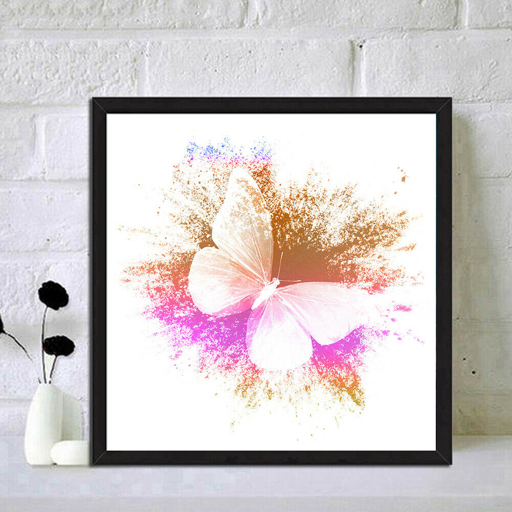 Butterfly 5D DIY Full Round Drill Diamond Painting Mosaic Animal Decor Kits  @