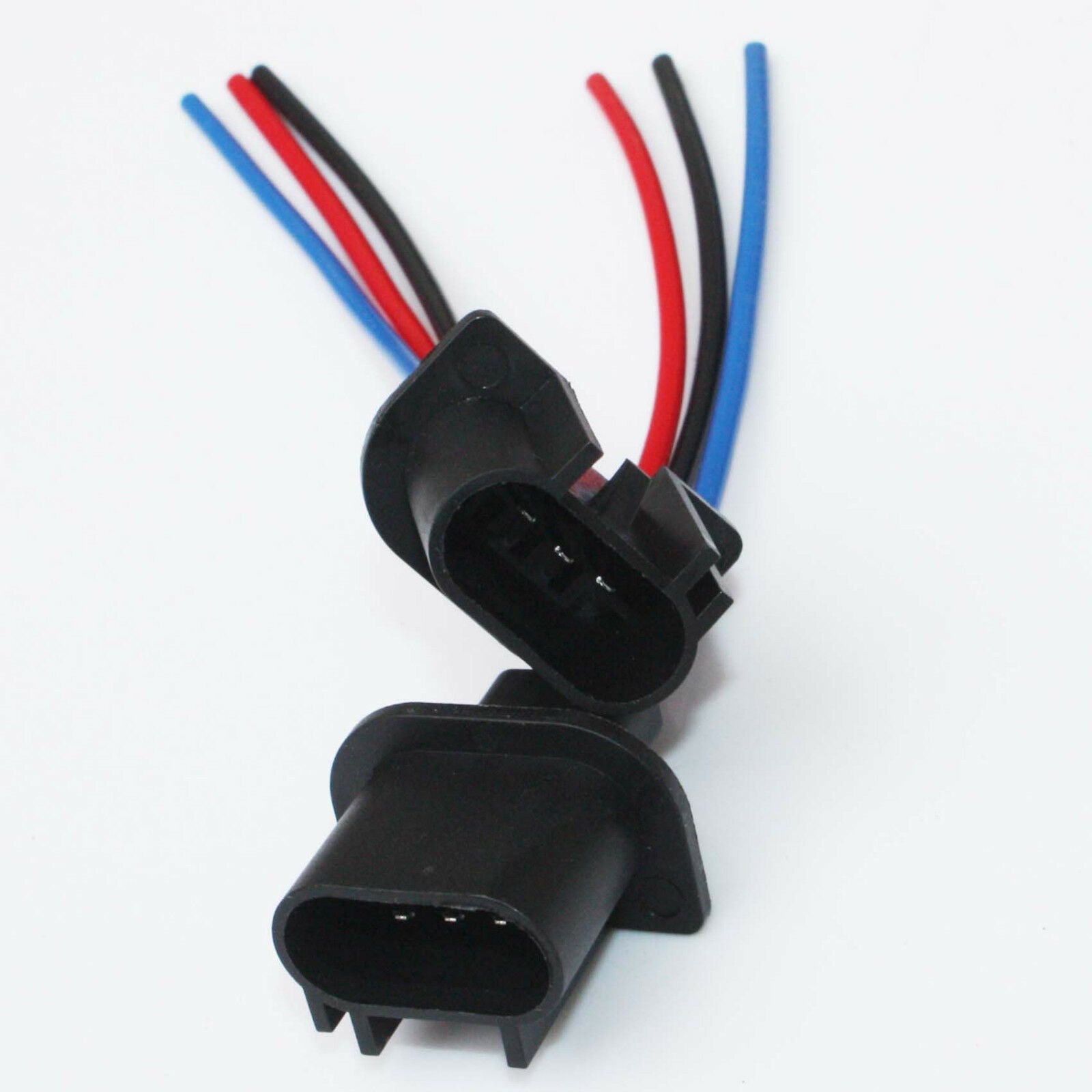 2* H13 9008 male car auto HID LED lamp socket base outlet replace plug connector