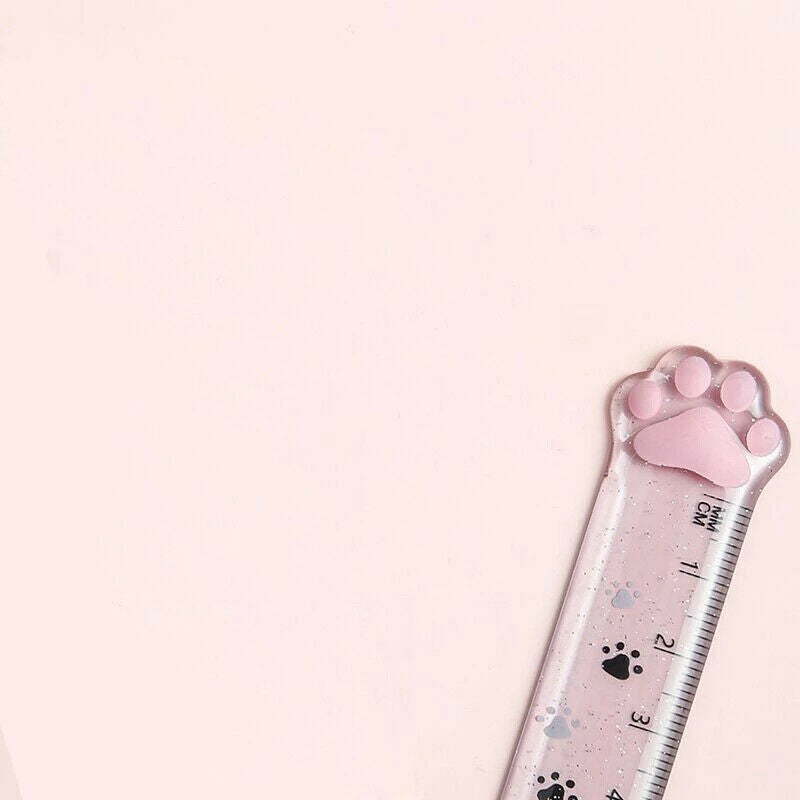 Cat Paw Plastic Straight Rulers School Office Supplies Planner Accessor TnY KX