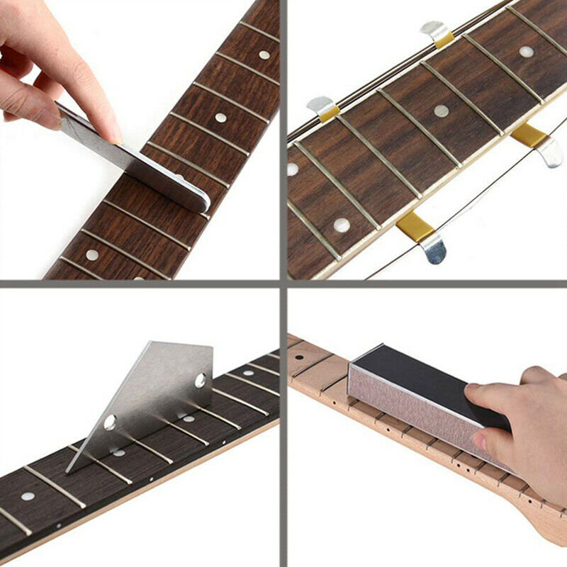 1Set Guitar Fingerboard Luthier Tool Guitar Fret Crowning File Leveling BeamBDA