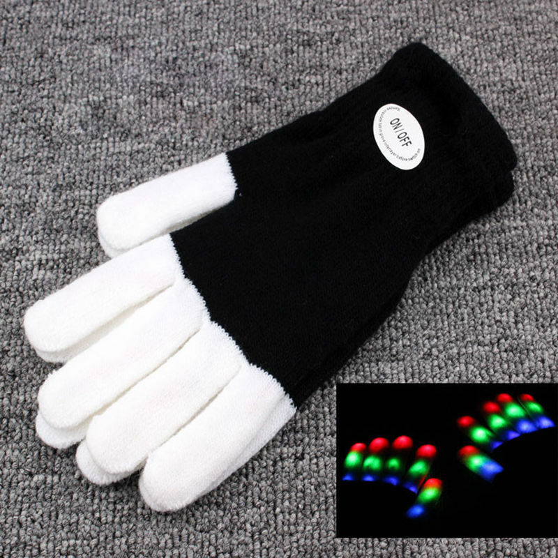 Winter Novelty Party Glow Party Supplies Glowing Glove LED Rave Flashing 1Pc