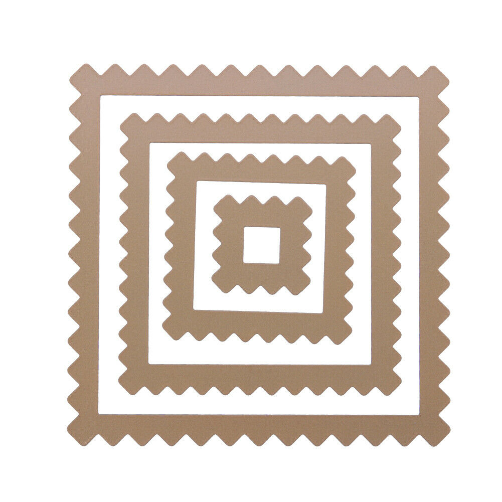 4pcs Square Craft Composite Die Cutting Stencil Scrapbooking Xmas Gift @
