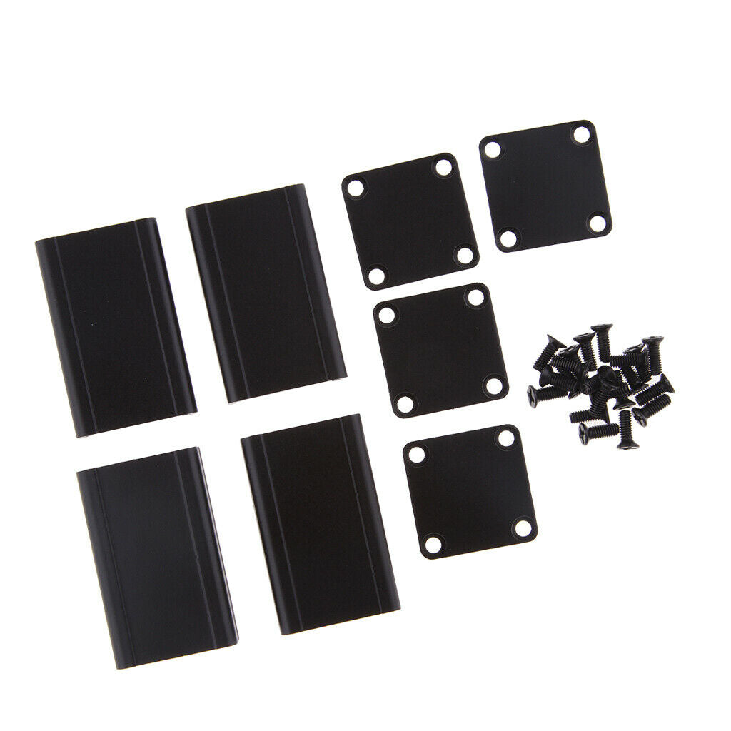 2 Pieces Extruded Aluminum PCB Project Box Electronic Enclosure Case DIY