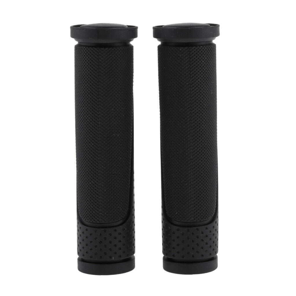 Bike Handlebar Grips Rubber Cycle  Handle Bar End Cover 1 Pair Black