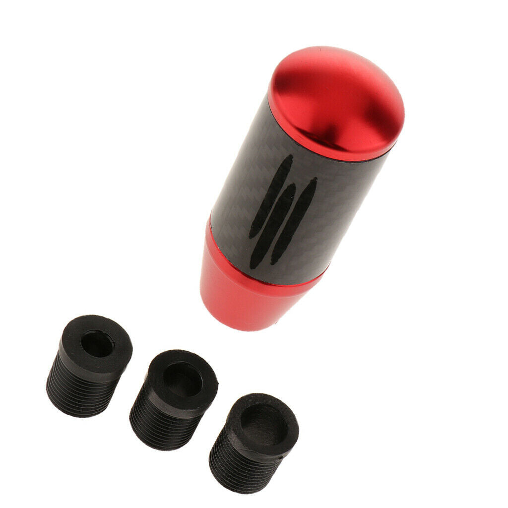 Universal Carbon Fiber Car Auto Manual Gear Stick Lever Shift Knob Red